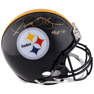 Autographed Pittsburgh Steelers Jerome Bettis with HOF 15 Inscription