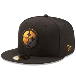 Men’s Pittsburgh Steelers New Era Black Color Dim 59FIFTY Fitted Hat