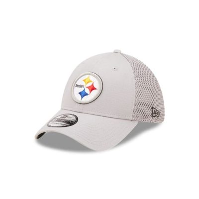 Pittsburgh Steelers New Era 39THIRTY Team Neo Grey Hat