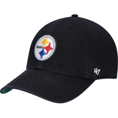 Pittsburgh Steelers Black Franchise Logo Fitted Hat